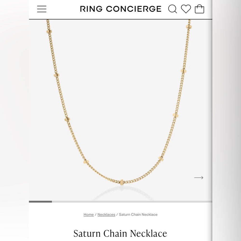 Ring Concierge Saturn Chain Necklace